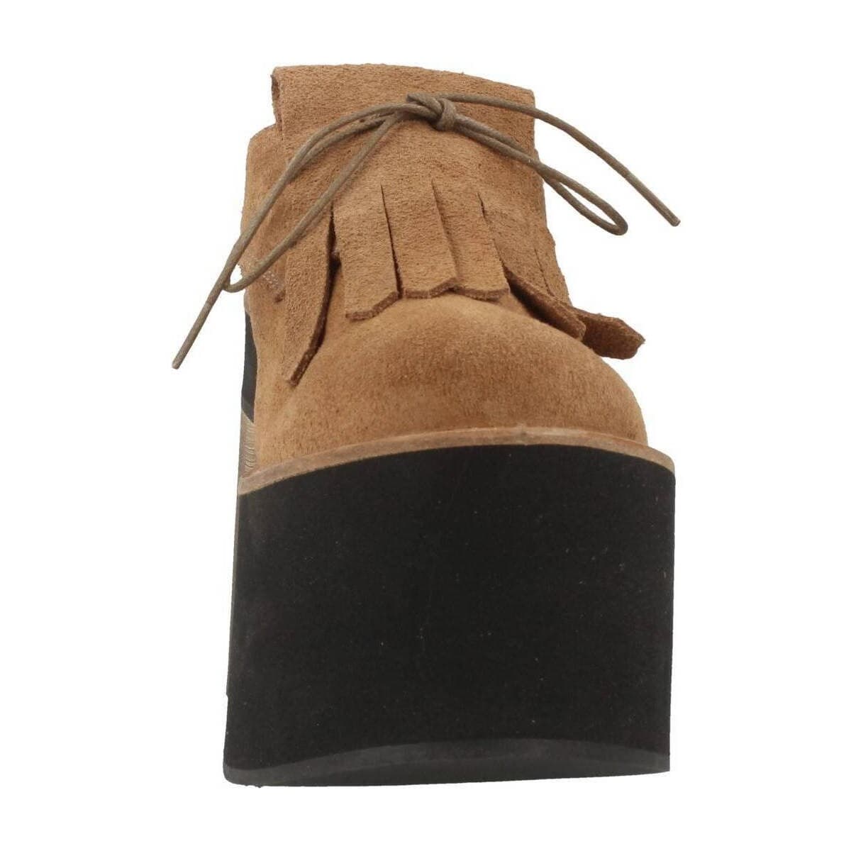 Women's Derby Shoes Yellow Brown