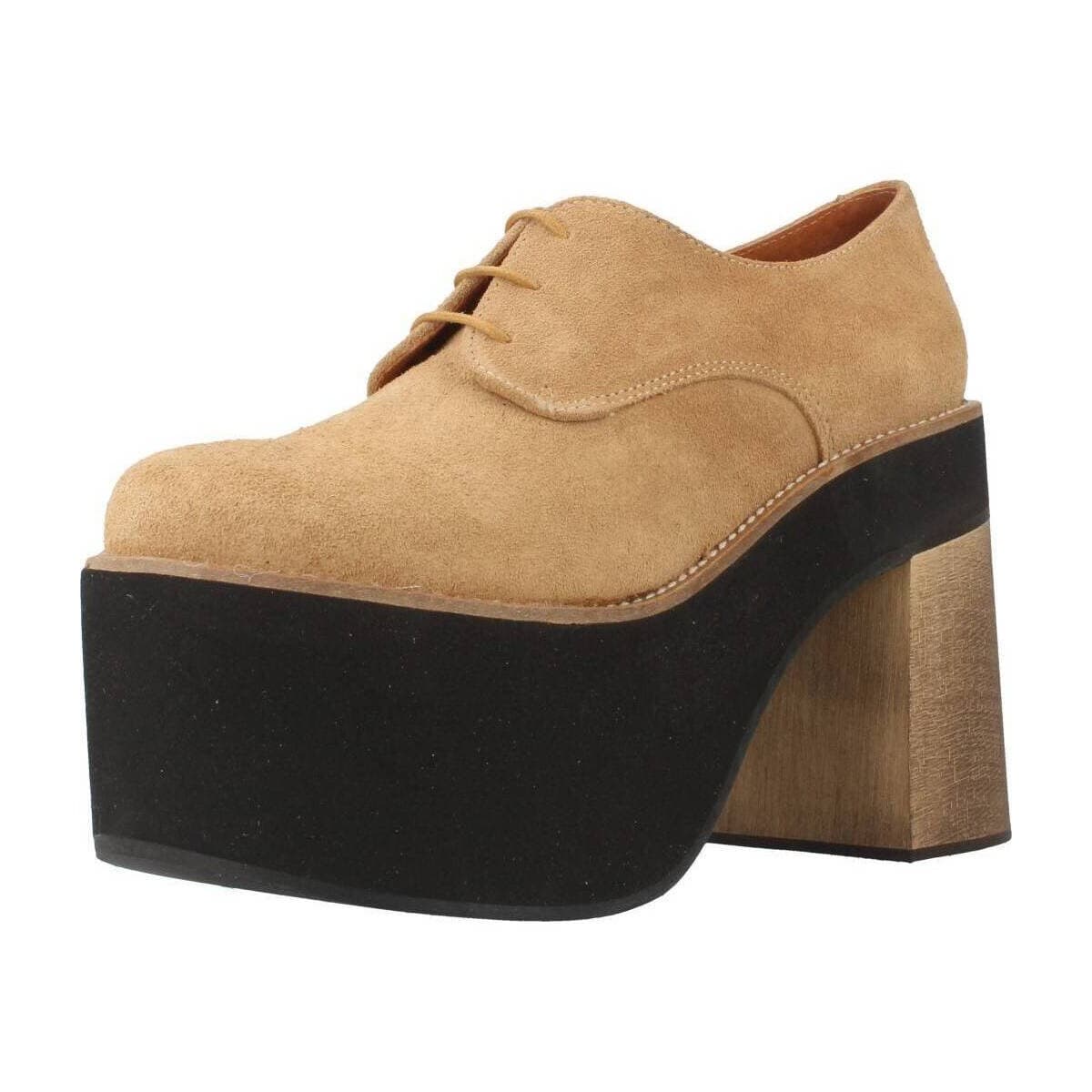 Derbies Yellow Zapatos Casual Mujer Modèle Baba