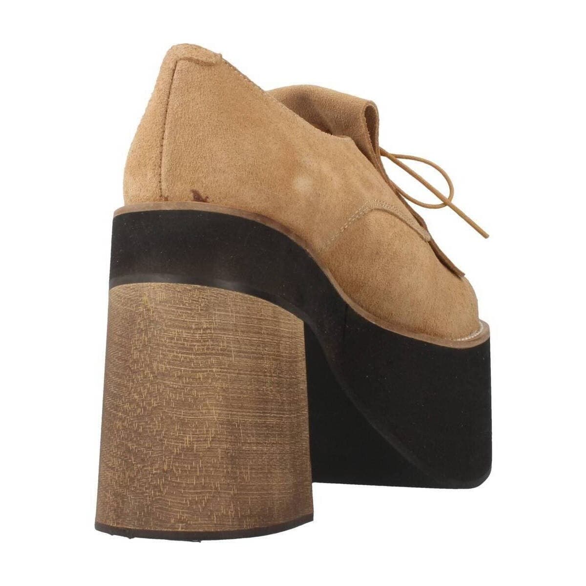 Women's Derby Shoes Yellow Brown