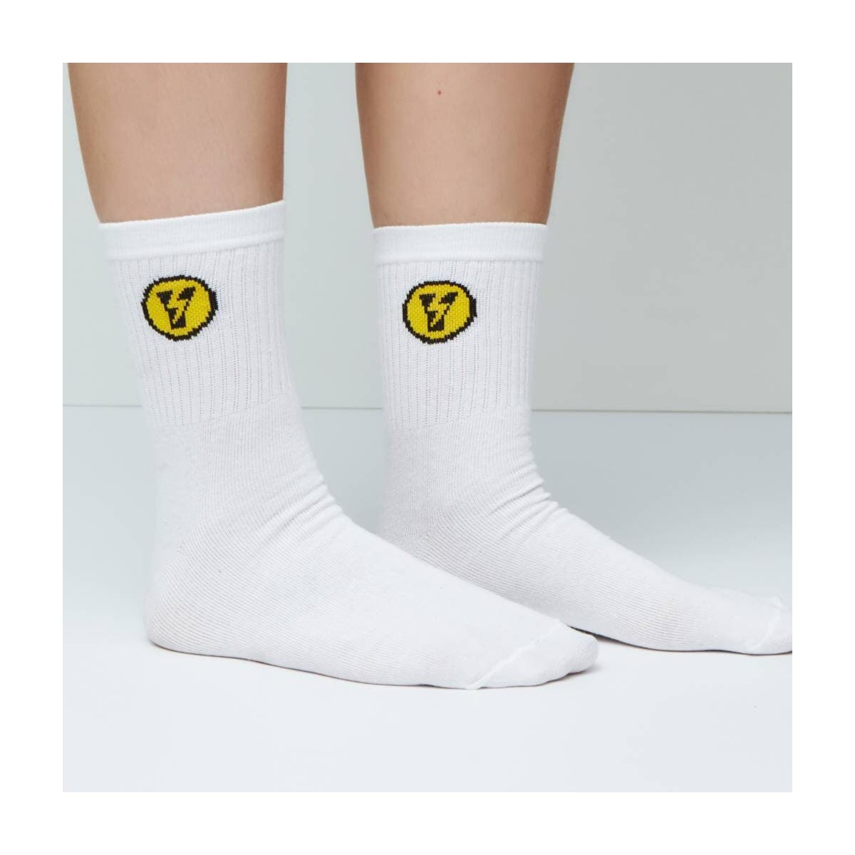 Women's Socks Yellow White