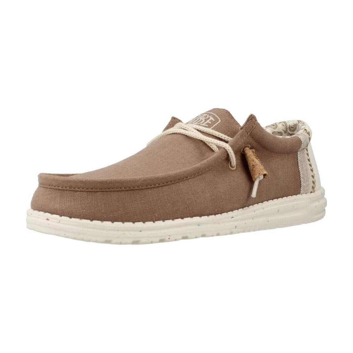 Slip on HEYDUDE Informales Hombre Modèle Wally Linen Natural