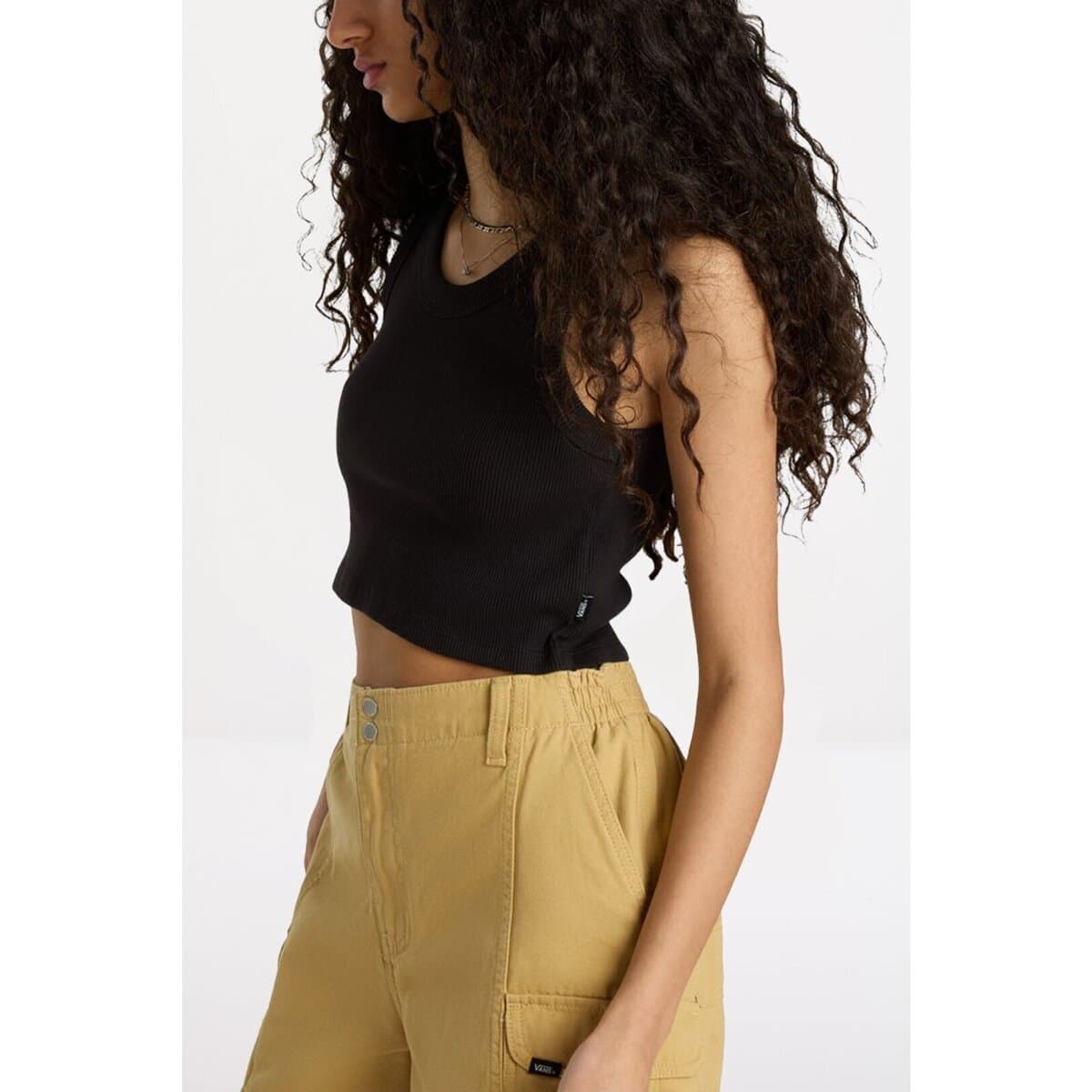 Women's T-Shirts Vans Black