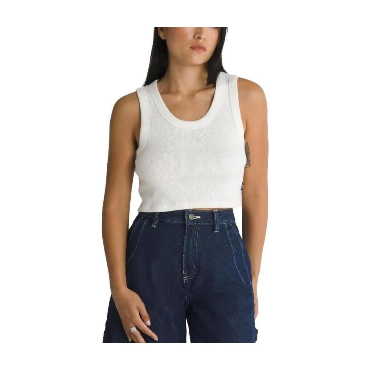 Women's Sleeveless Tops Vans White