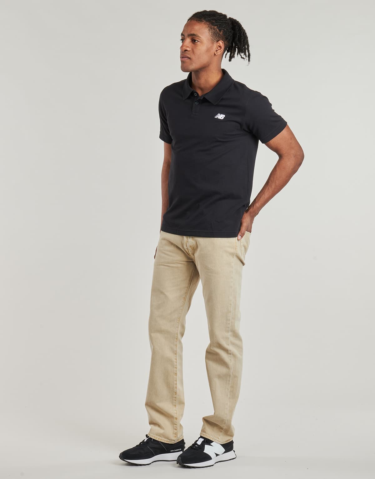 Men's Polo Shirts New Balance Black
