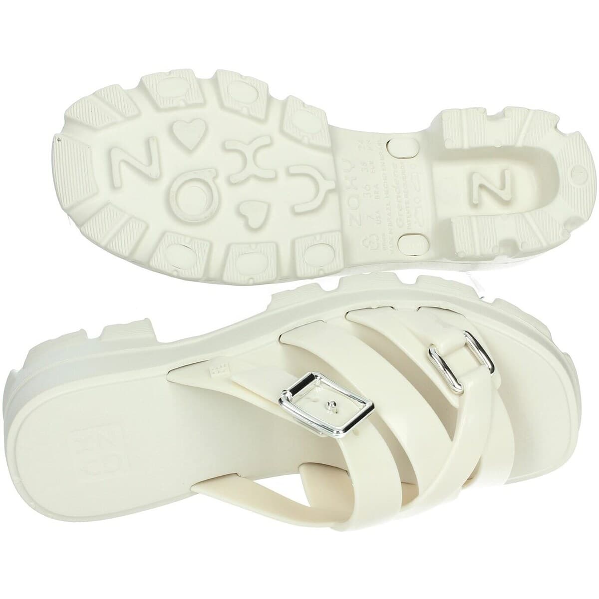 Women's Flip Flops Zaxy White