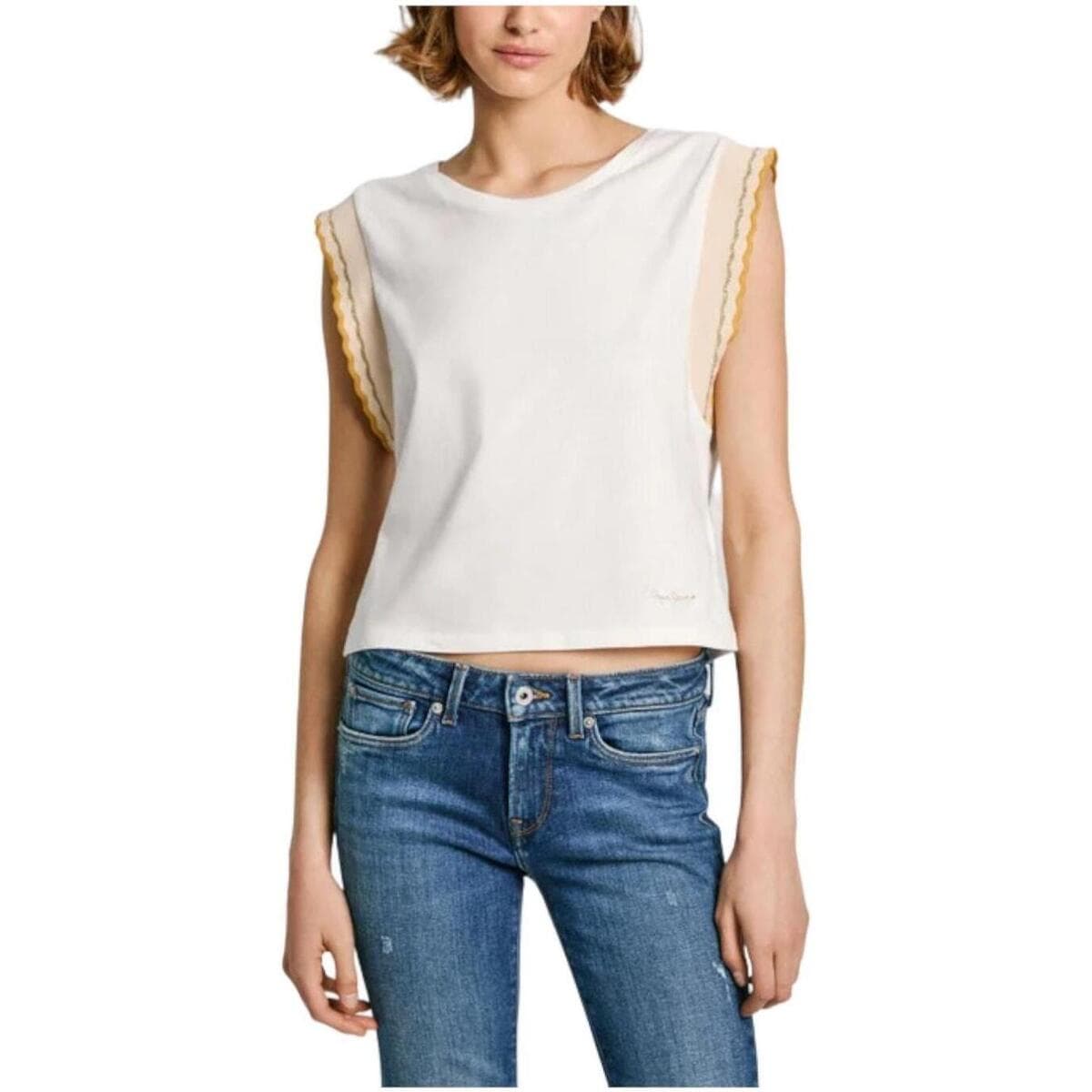 Women's T-Shirts Pepe Jeans Beige