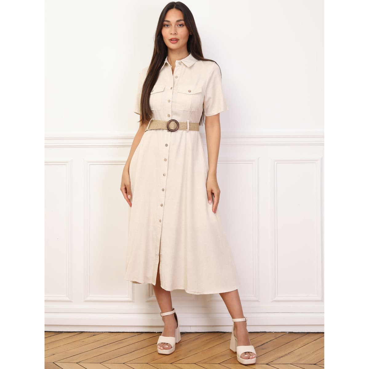 Women's Dresses La Modeuse Beige