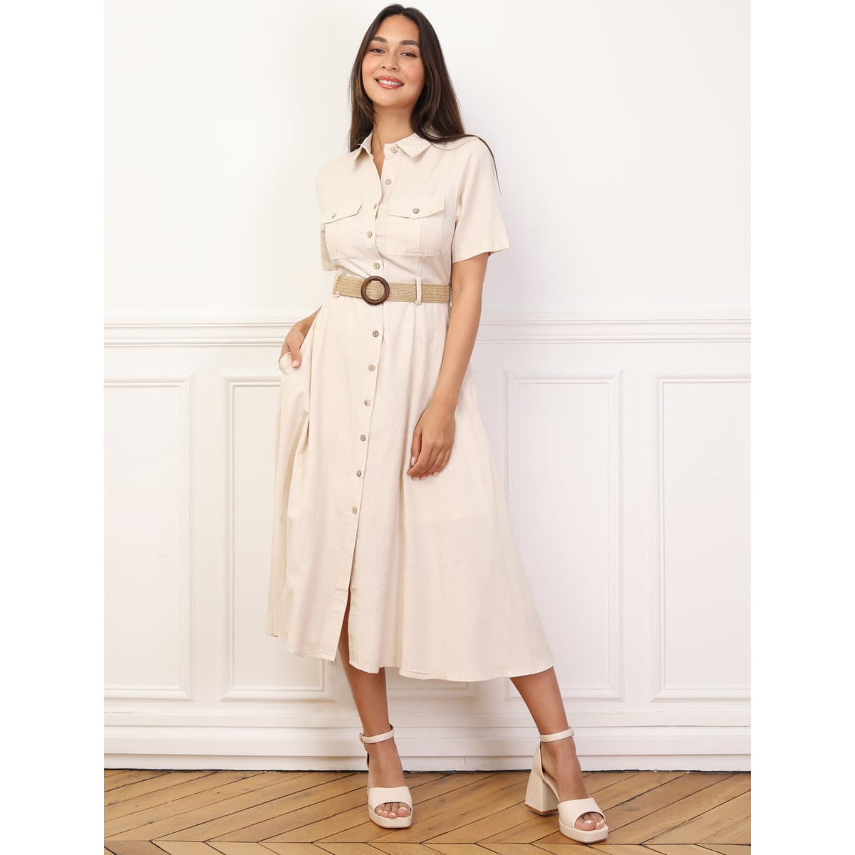 Women's Dresses La Modeuse Beige