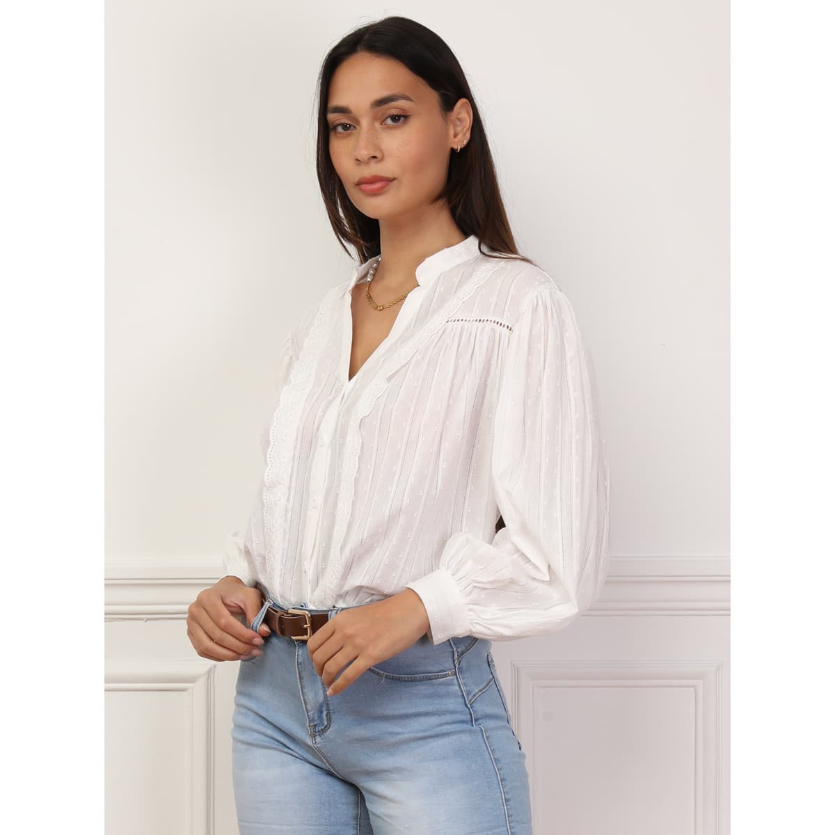 Women's Shirts La Modeuse White