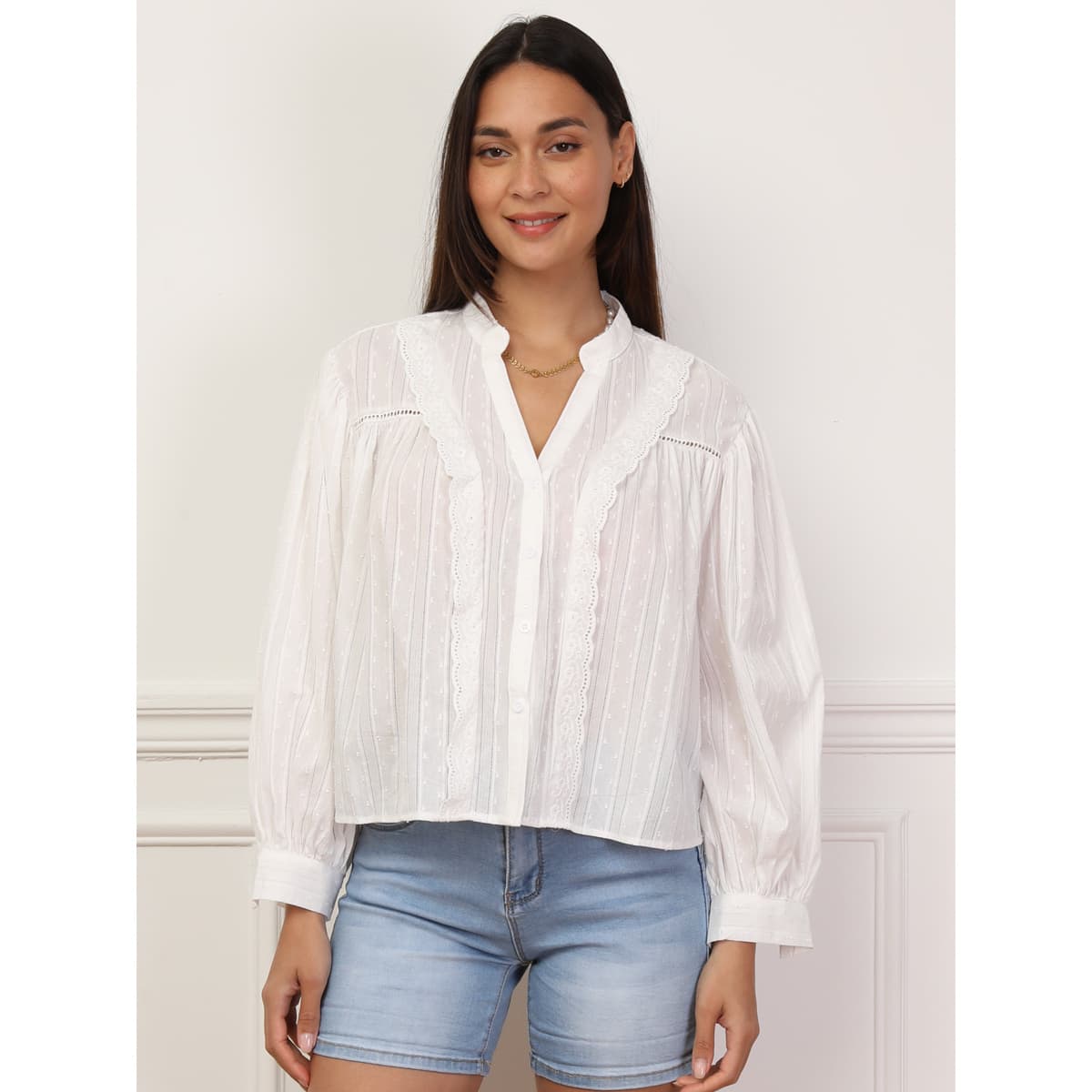 Women's Shirts La Modeuse White