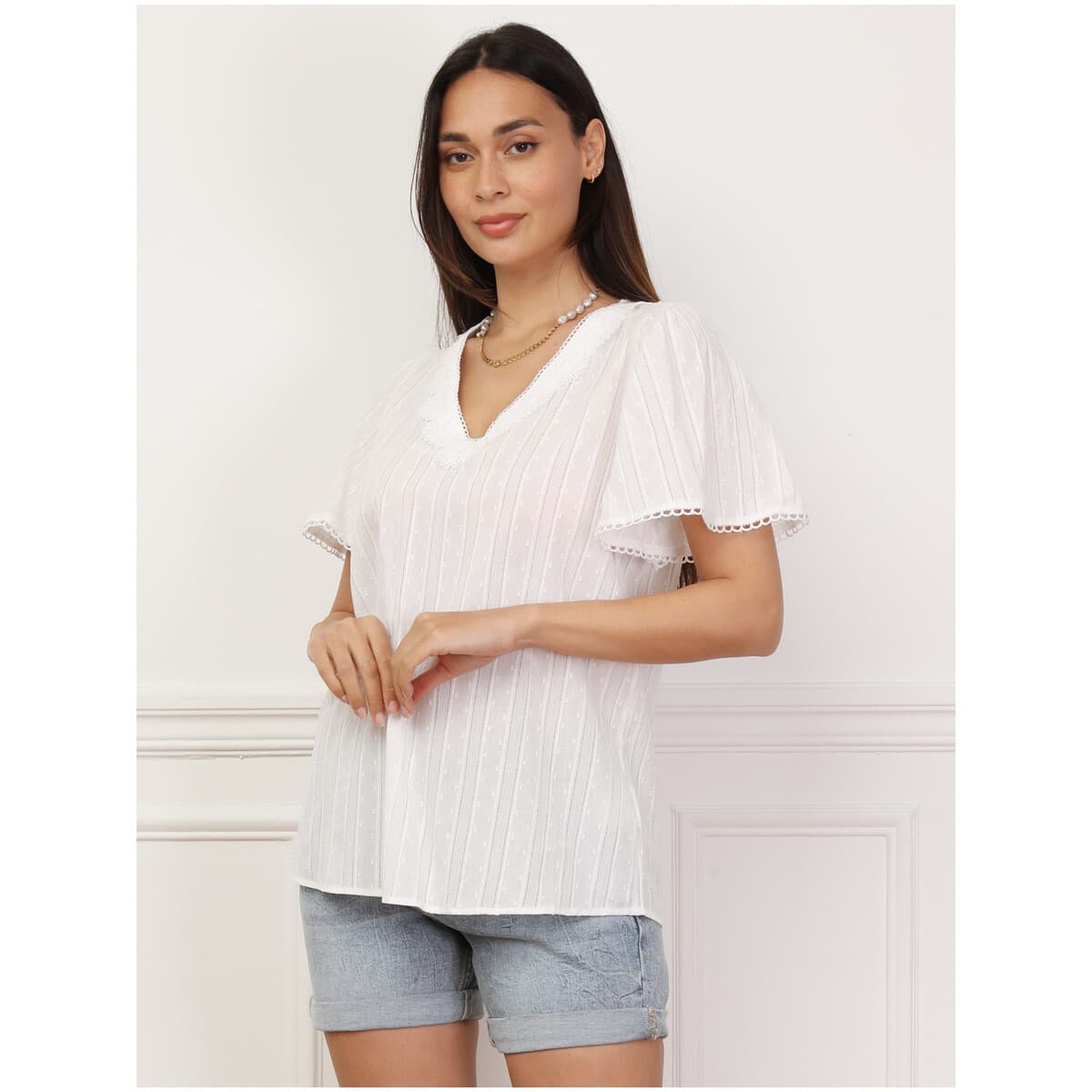 Women's Shirts La Modeuse White