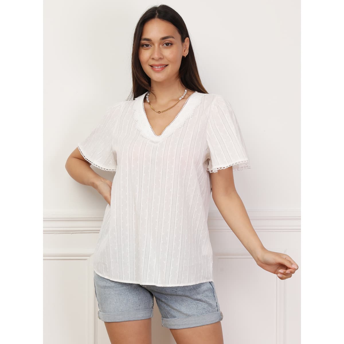 Women's Shirts La Modeuse White