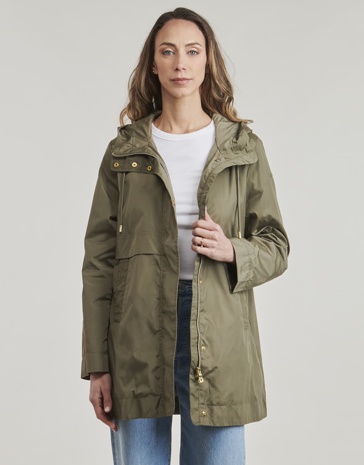 Women's Parkas Geox Khaki