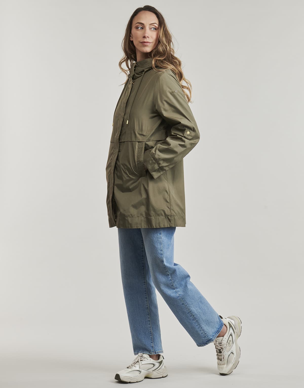 Women's Parkas Geox Khaki
