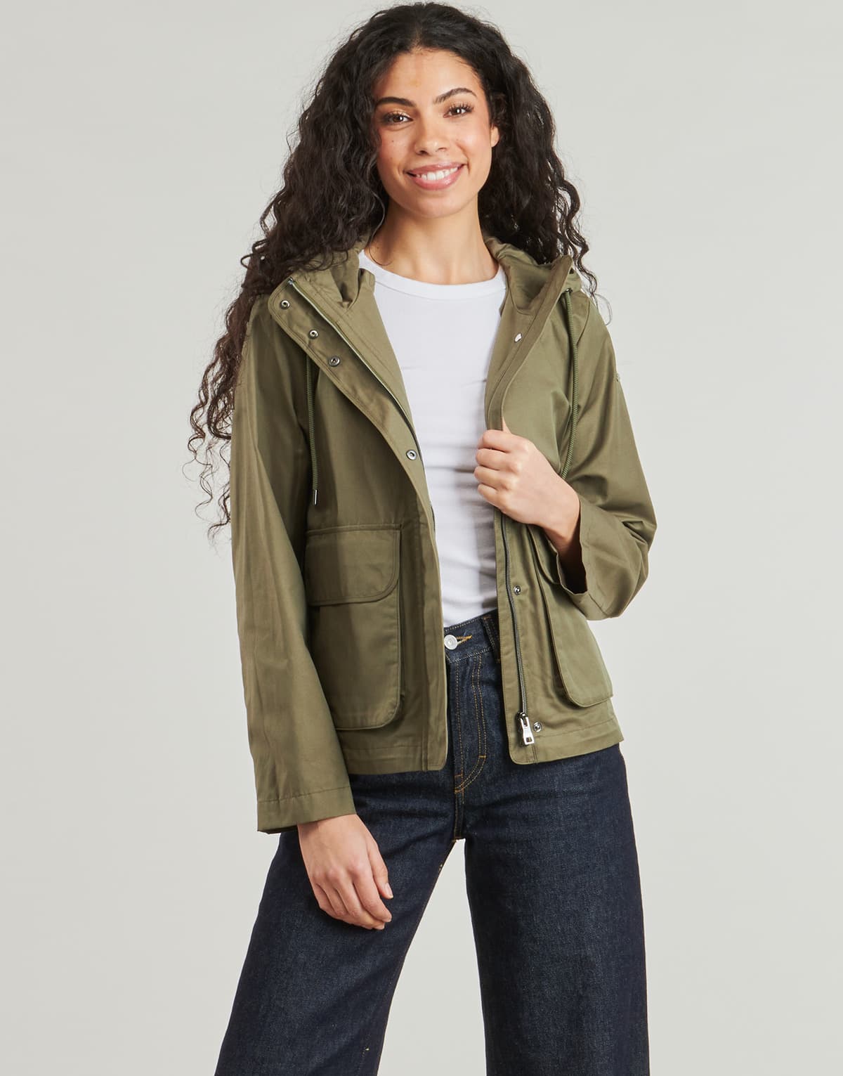 Women's Parkas Geox Khaki