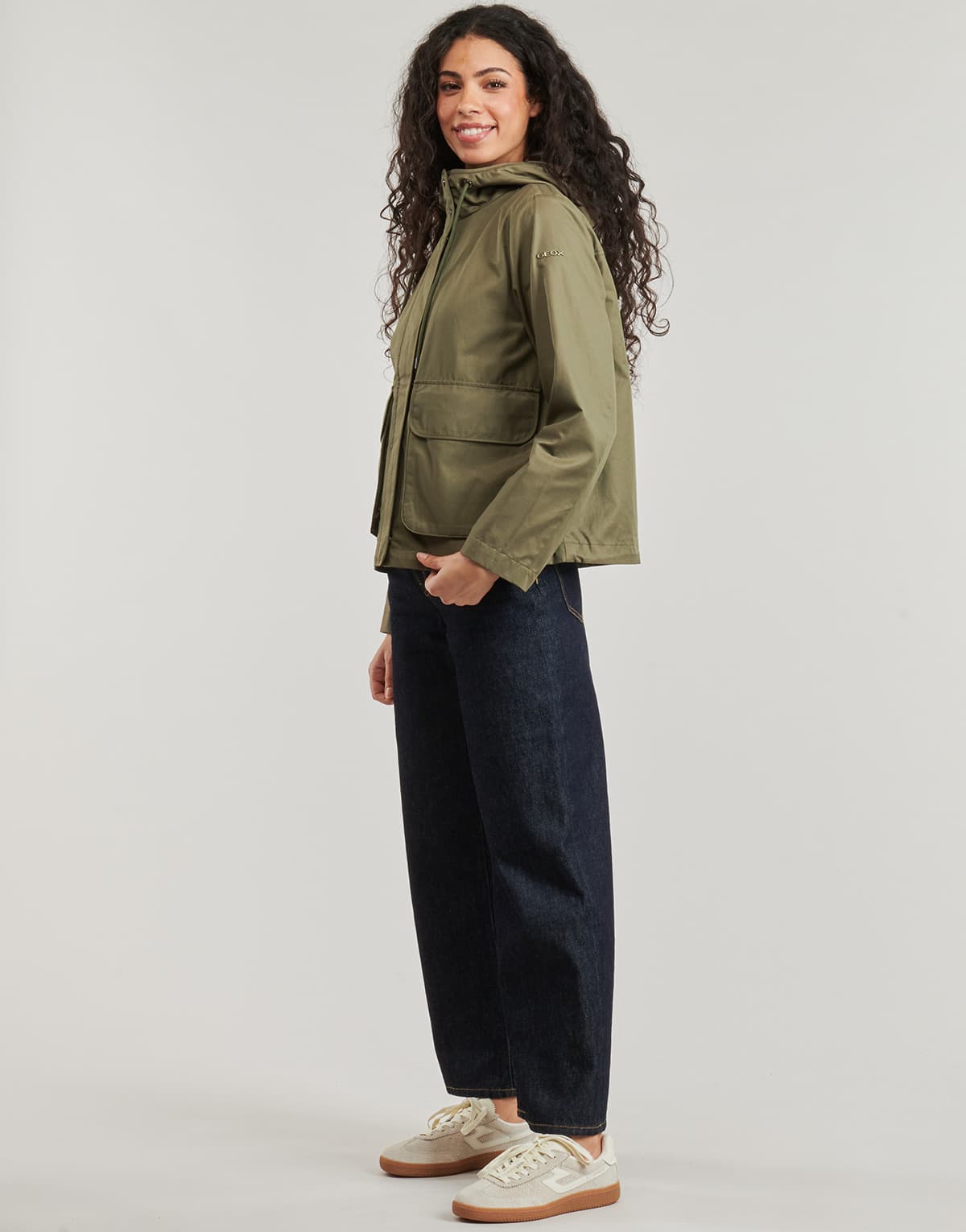 Women's Parkas Geox Khaki