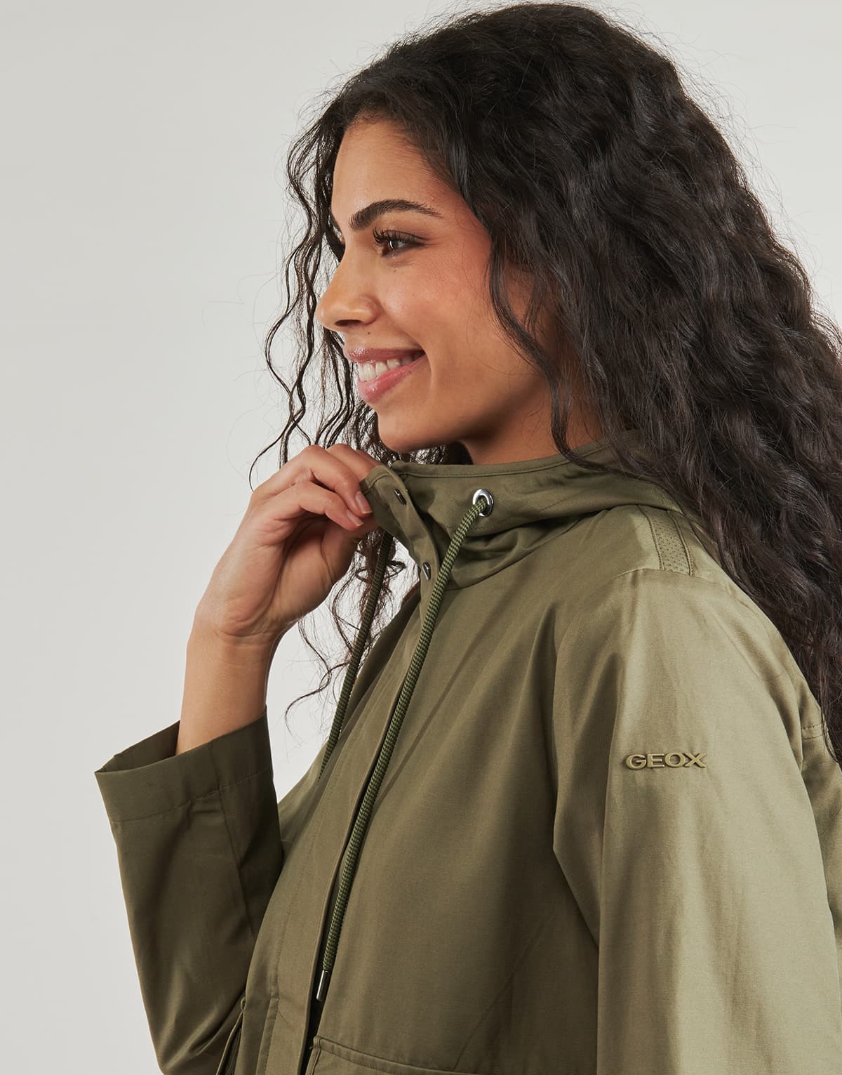Women's Parkas Geox Khaki