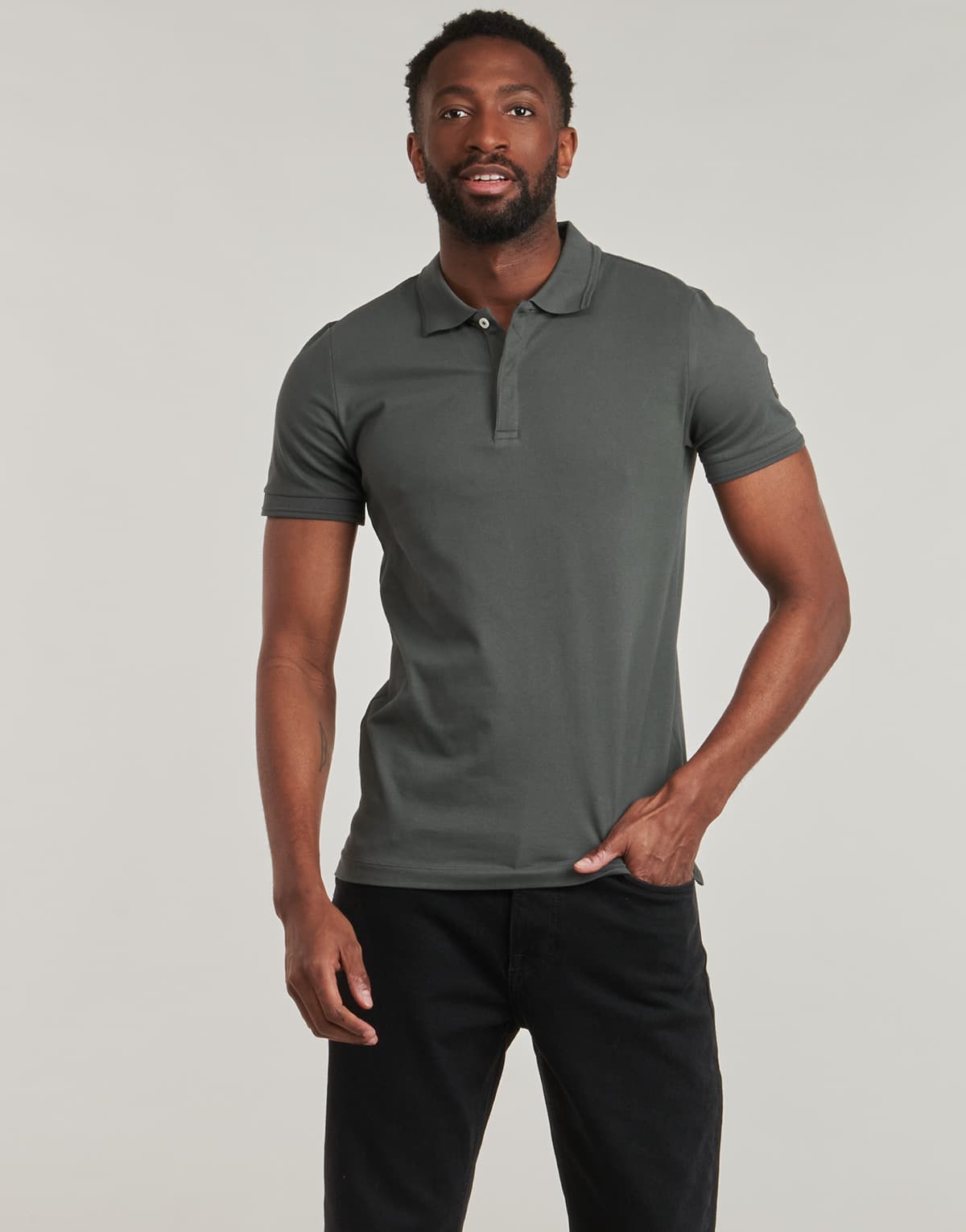 Men's Polo Shirts Geox Khaki