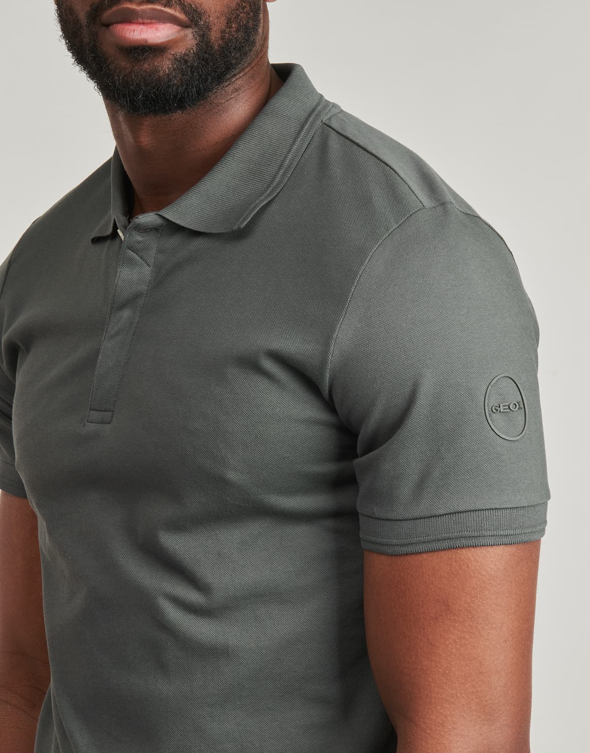 Men's Polo Shirts Geox Khaki
