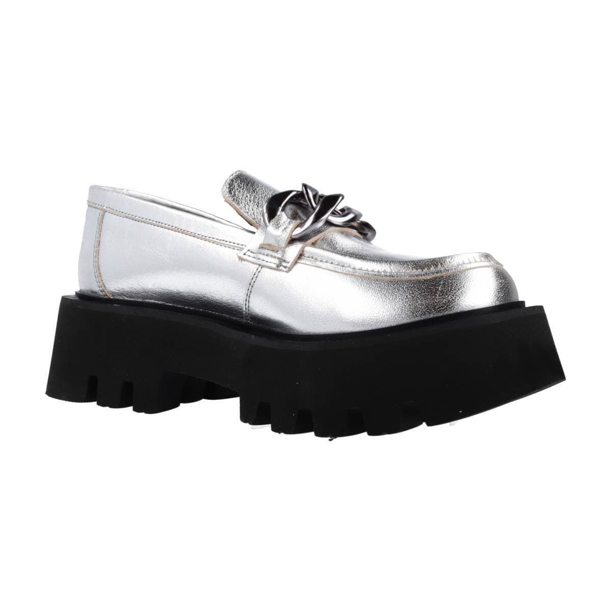 Women's Loafers Yellow Silver