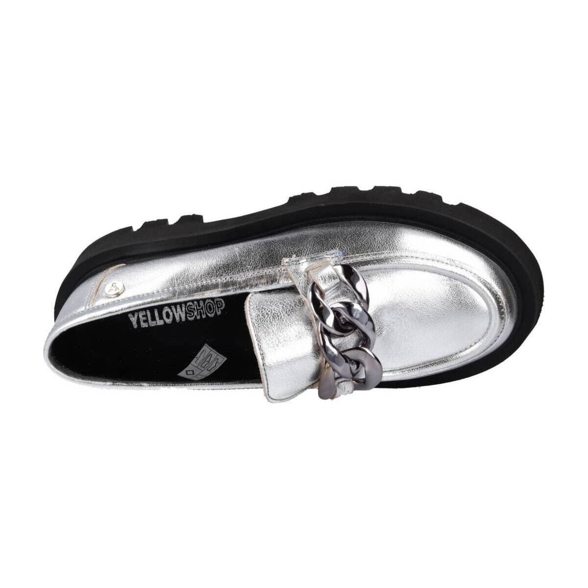 Women's Loafers Yellow Silver