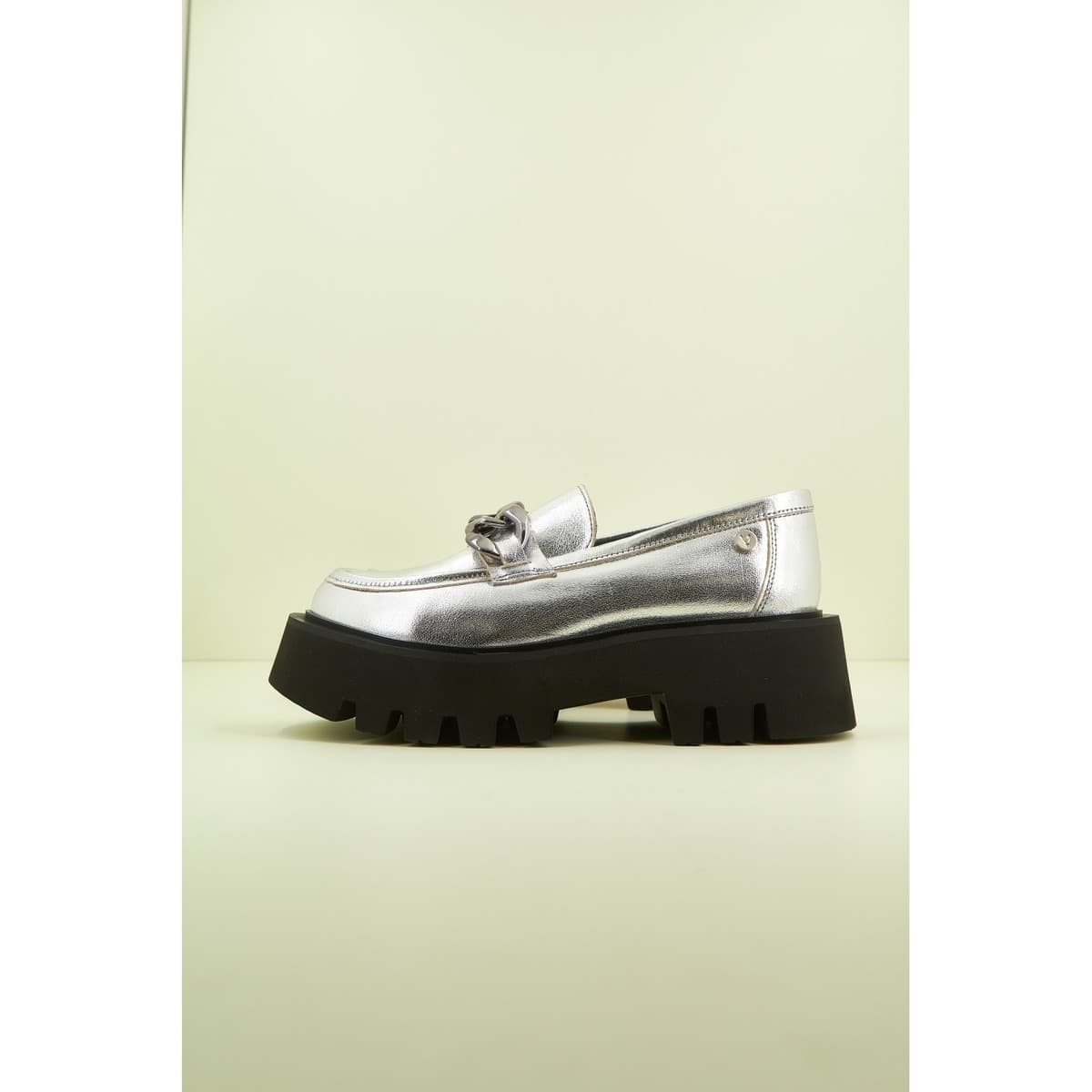 Women's Loafers Yellow Silver