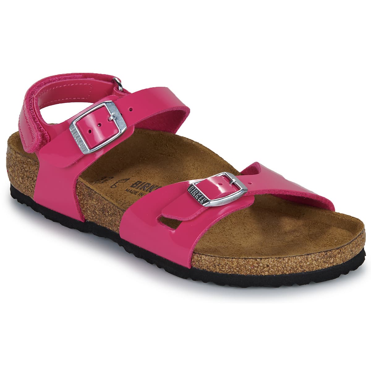 Σανδάλια χωρίς τακούνι BIRKENSTOCK Rio AS Kids BF Patent Fuchsia Tulip