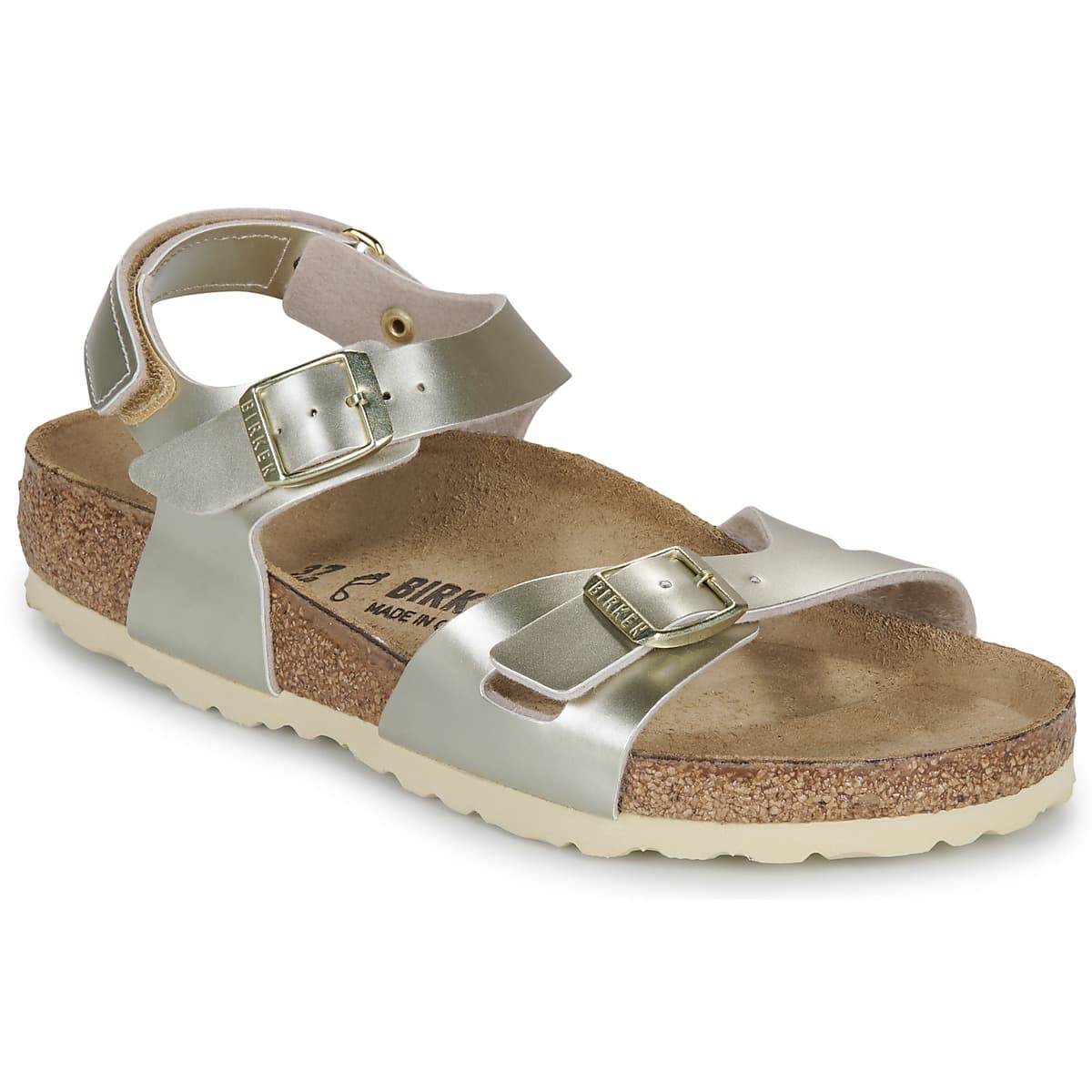 Σανδάλια χωρίς τακούνι BIRKENSTOCK Rio AS Kids BF Electric Metallic Gold