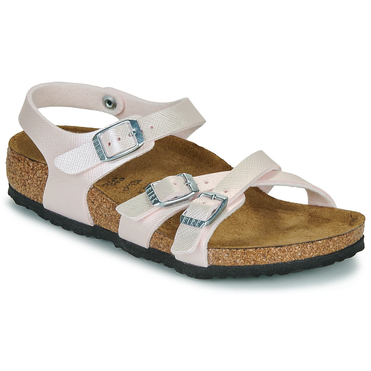 Σανδάλια χωρίς τακούνι BIRKENSTOCK Kumba Kids Saffiano Iridescent LightRose