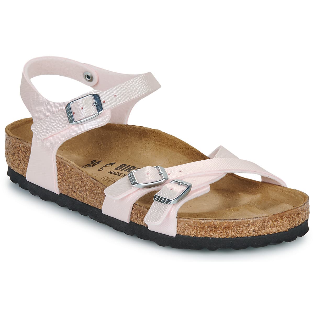 Σανδάλια χωρίς τακούνι BIRKENSTOCK Kumba Kids Saffiano Iridescent LightRose