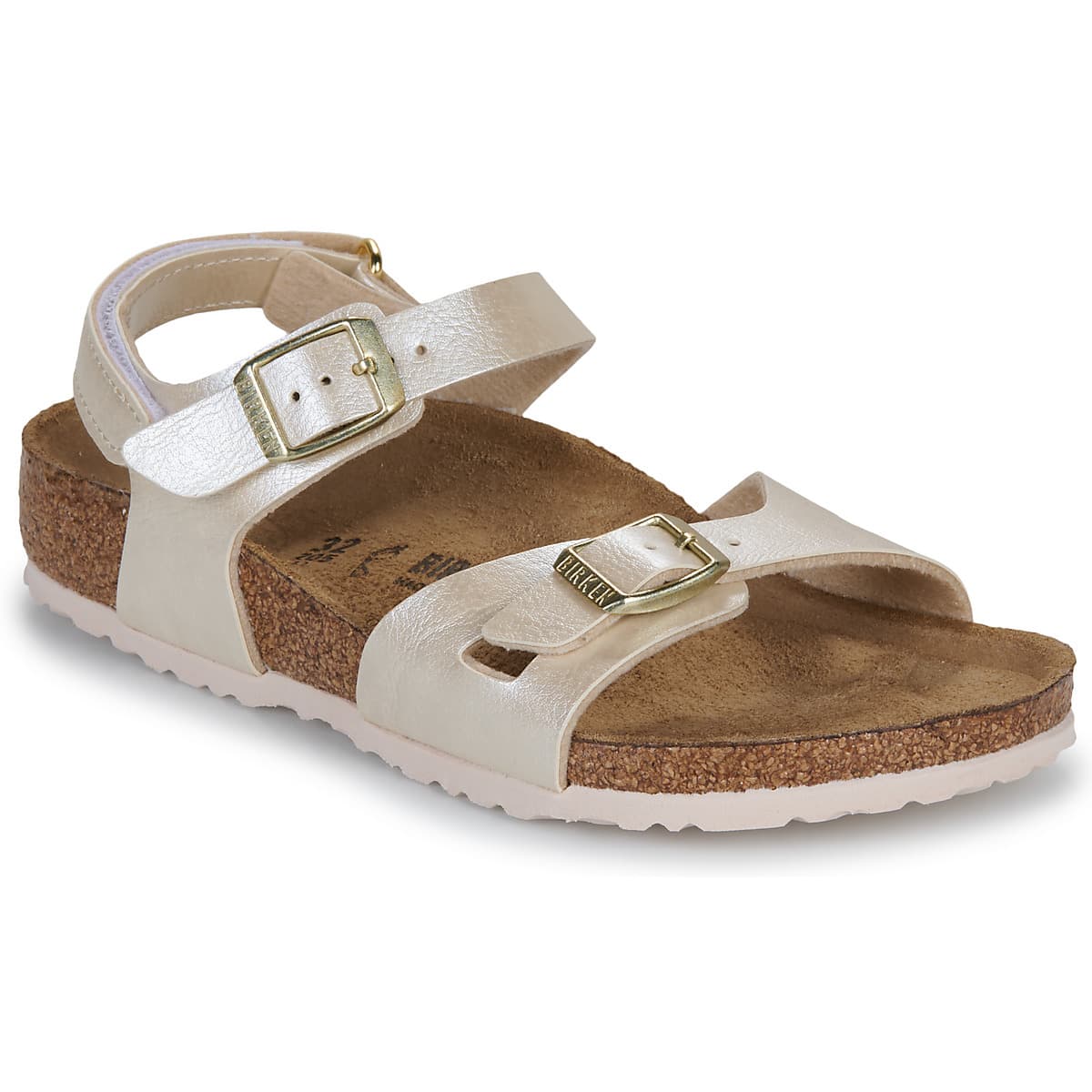Σανδάλια χωρίς τακούνι BIRKENSTOCK Rio AS Kids BF Graceful Pearl White