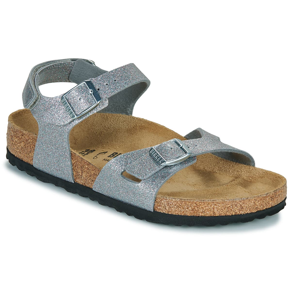 Σανδάλια χωρίς τακούνι BIRKENSTOCK Rio AS Kids BF Sparkling Silver