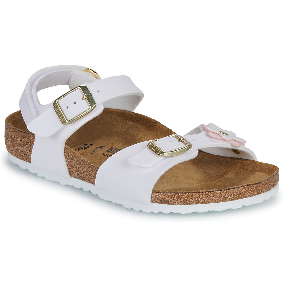 Σανδάλια χωρίς τακούνι BIRKENSTOCK Rio AS Kids Flowers BF White