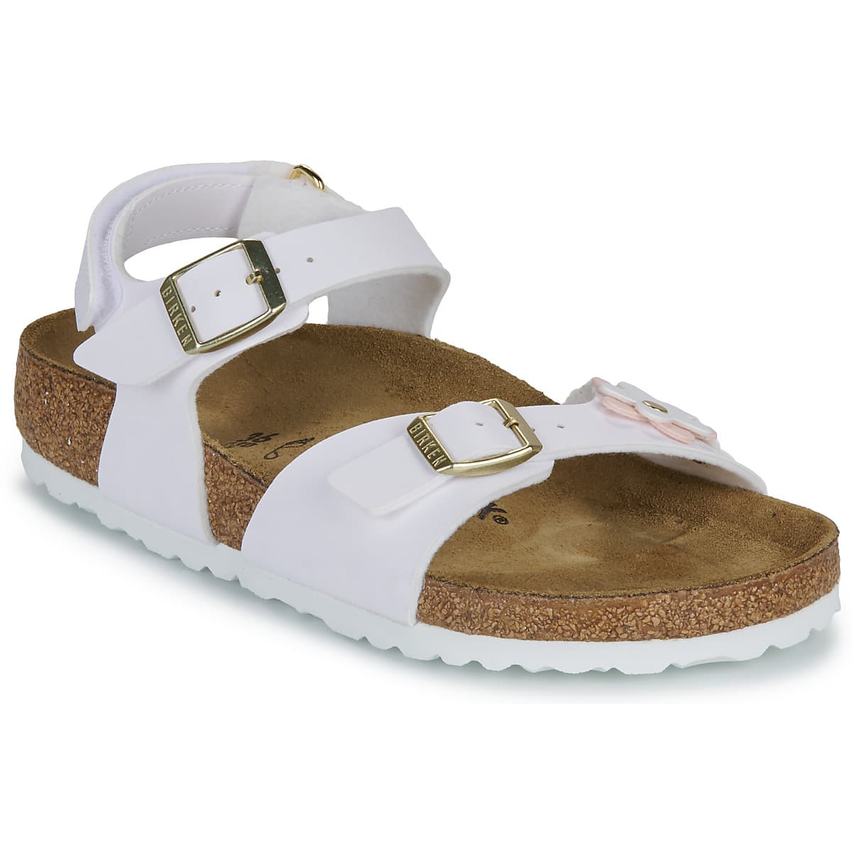 Σανδάλια χωρίς τακούνι BIRKENSTOCK Rio AS Kids Flowers BF White