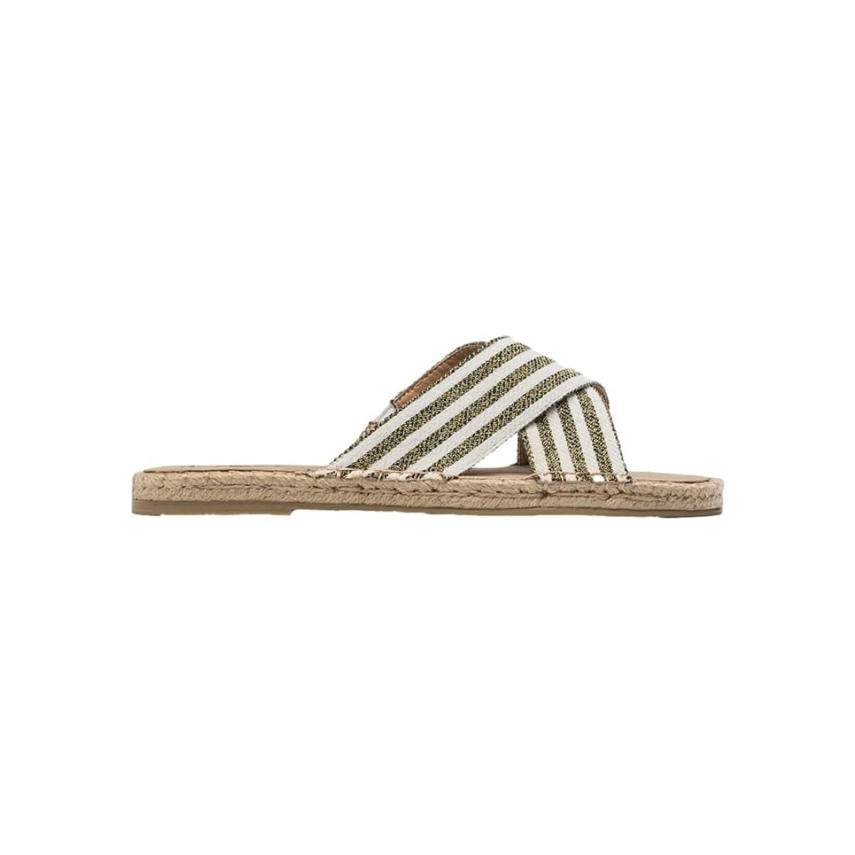 Σανδάλια χωρίς τακούνι Paez Sandals Crossed W - Lurex Ecru