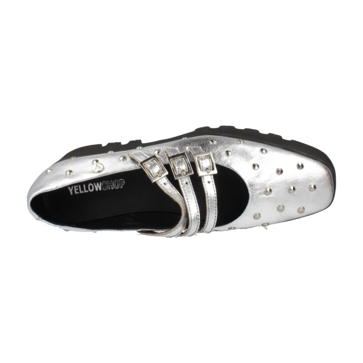 Women's Ballet Flats Yellow Silver