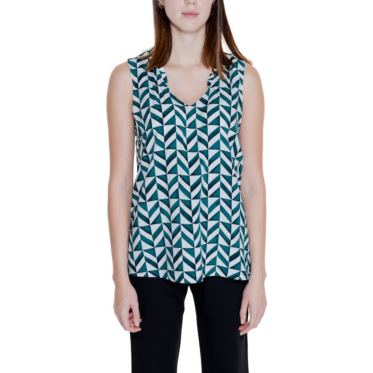Women's Sleeveless Tops Street One Green