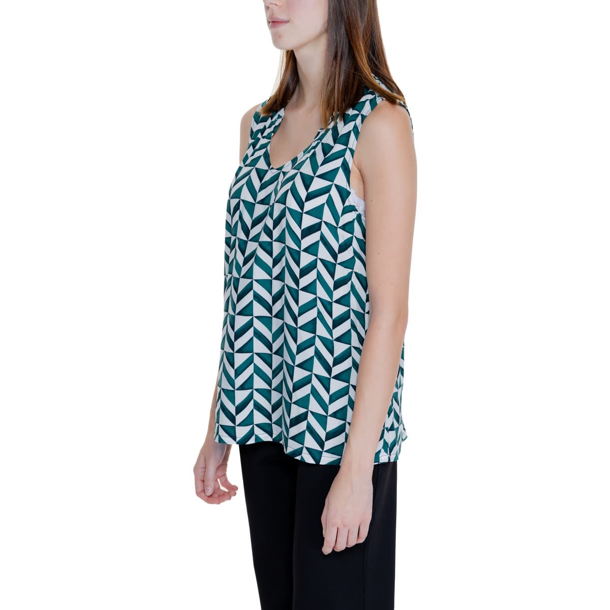 Women's Sleeveless Tops Street One Green