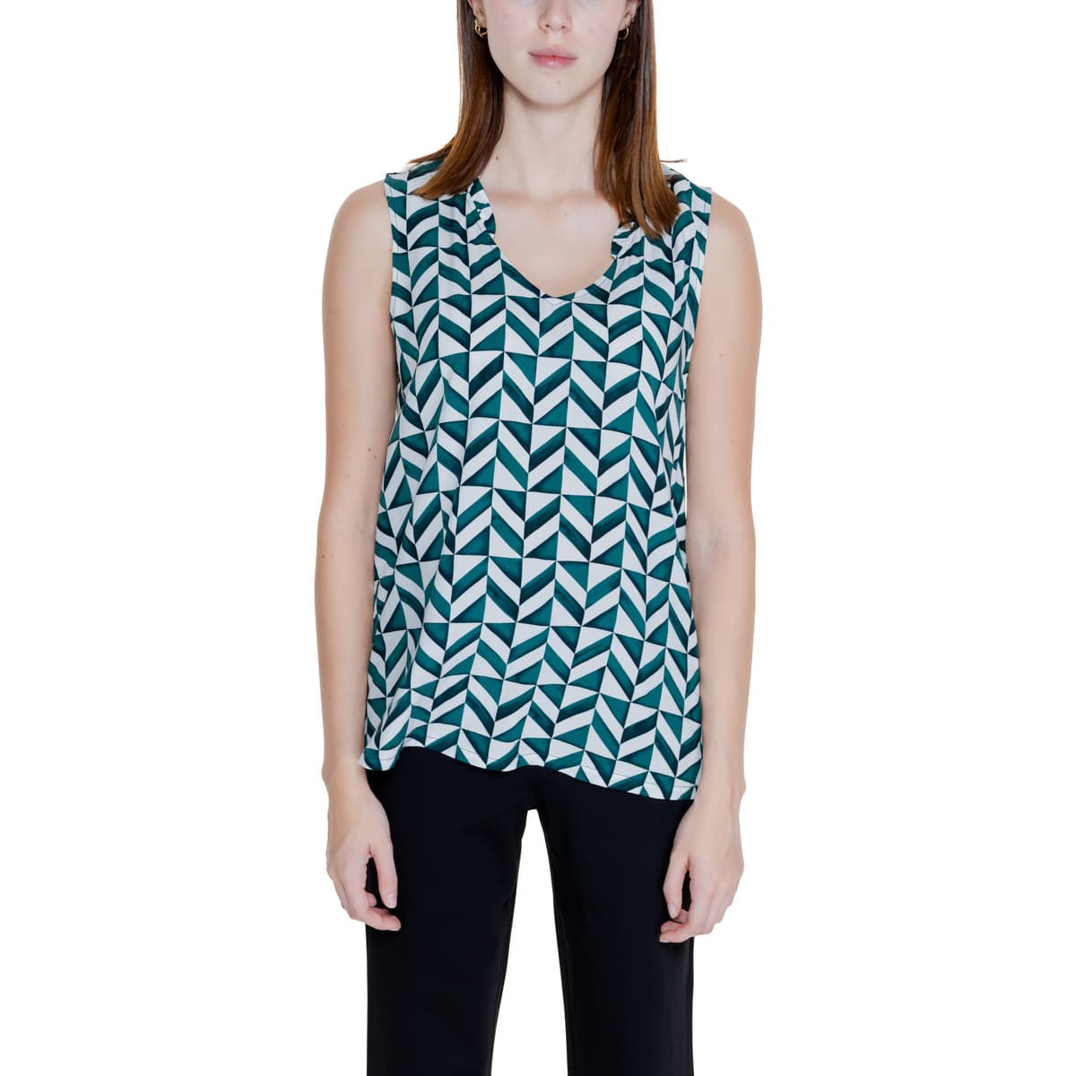 Women's Sleeveless Tops Street One Green