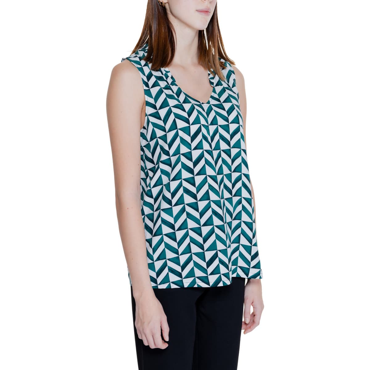 Women's Sleeveless Tops Street One Green