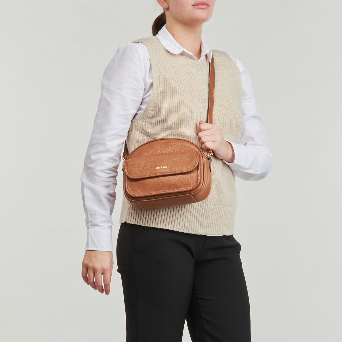Women's Shoulder Bags Nat et Nin Brown