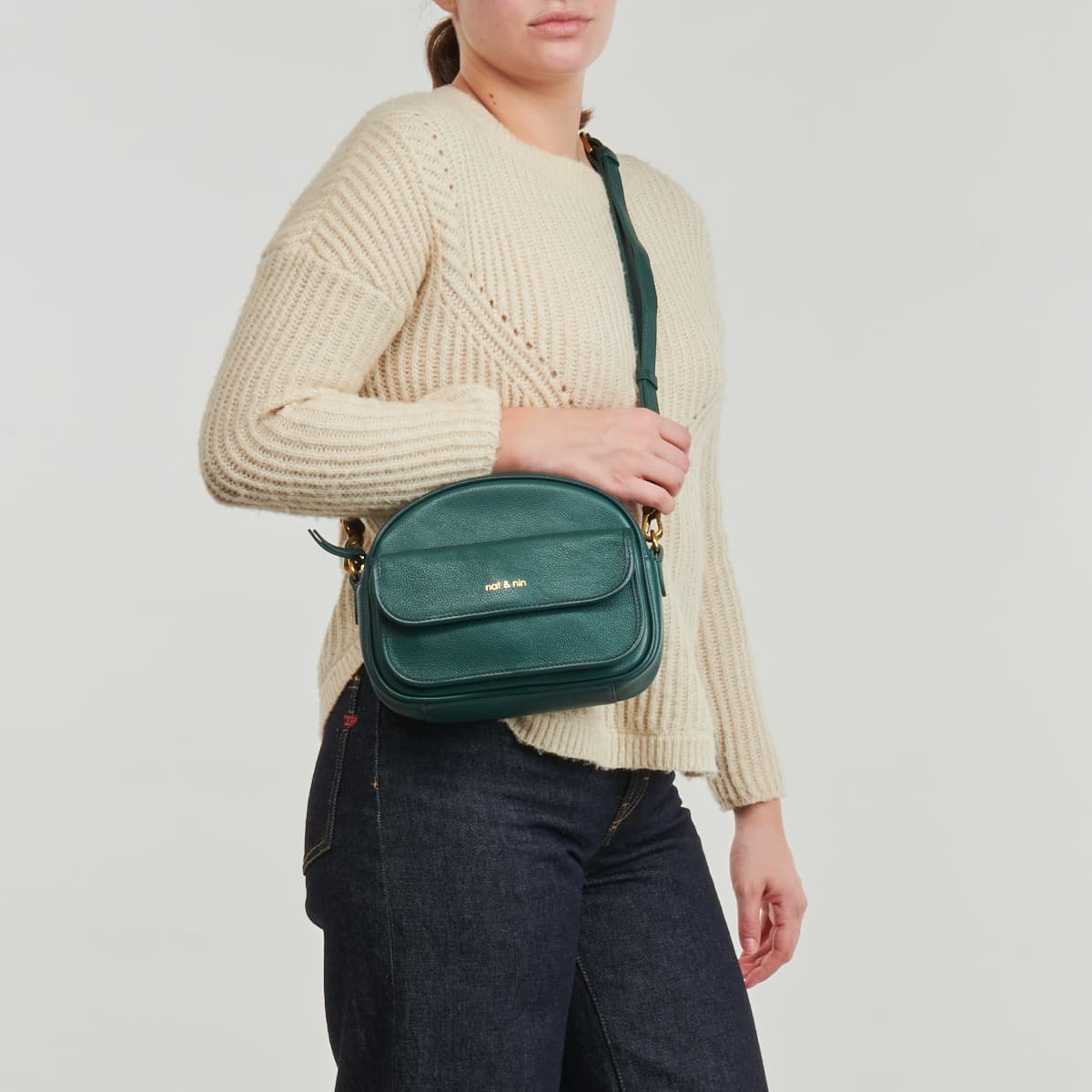 Women's Shoulder Bags Nat et Nin Green