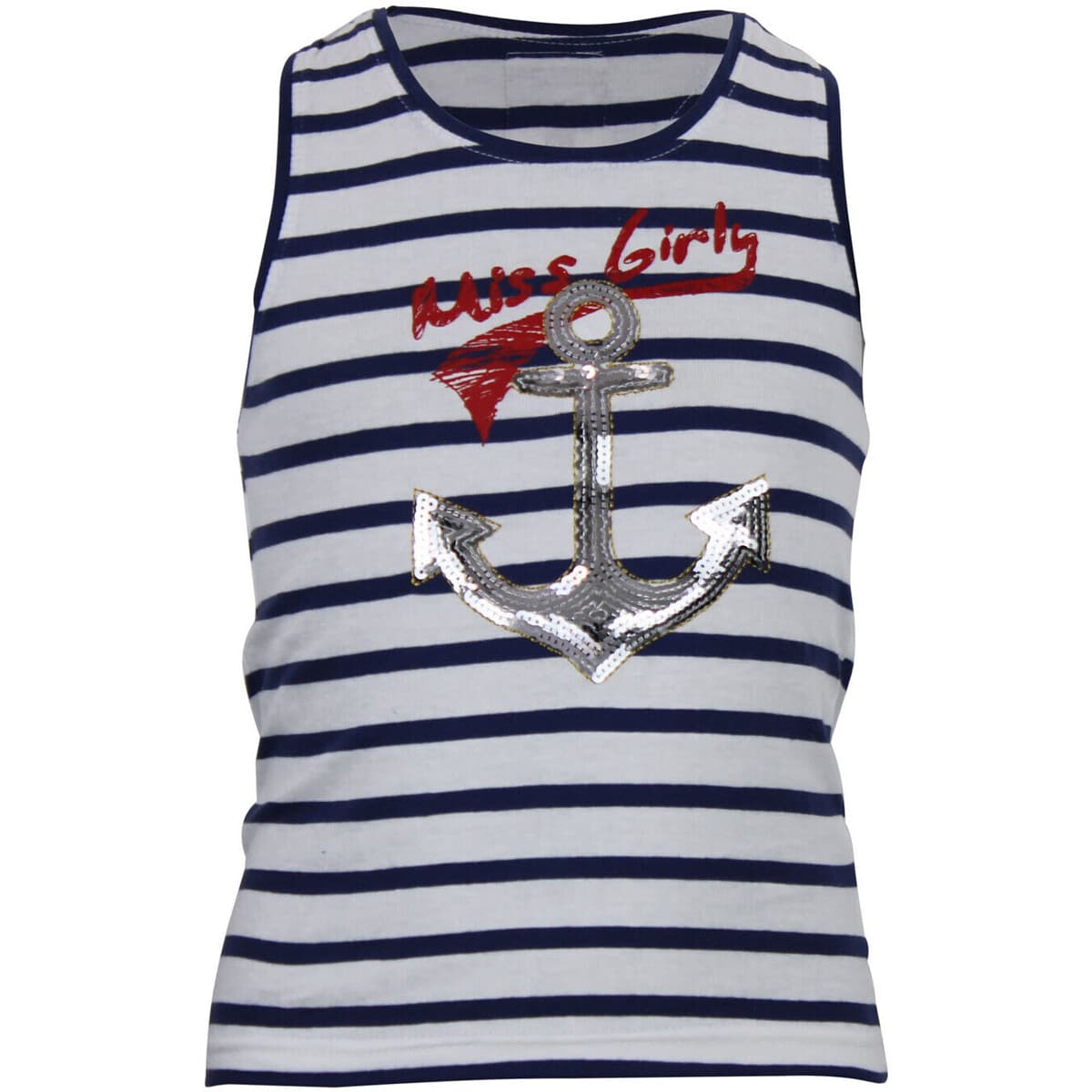 Girls' Sleeveless Tops Miss Girly White