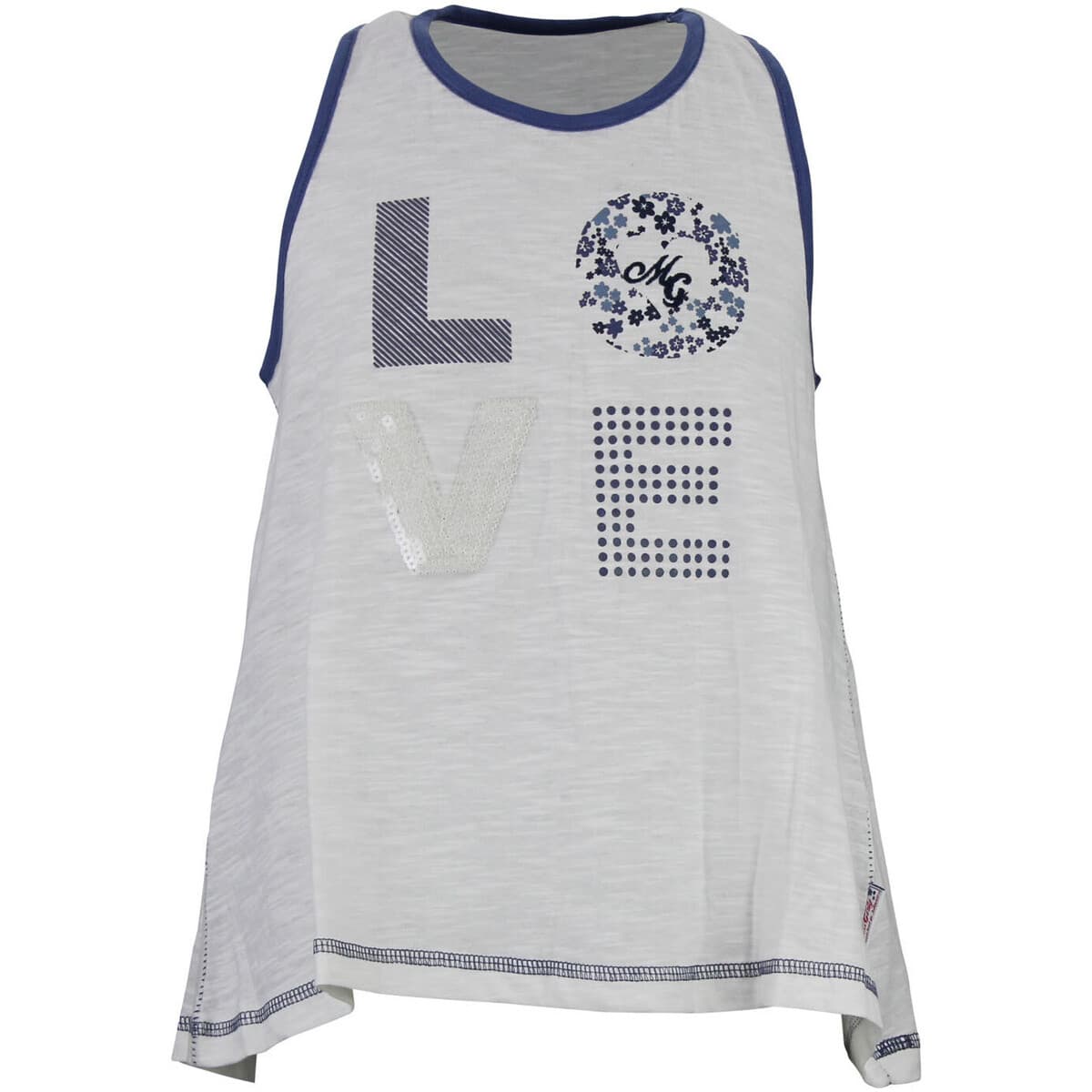 Girls' Sleeveless Tops Miss Girly White