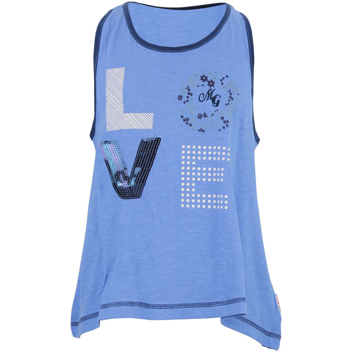 Girls' Sleeveless Tops Miss Girly White