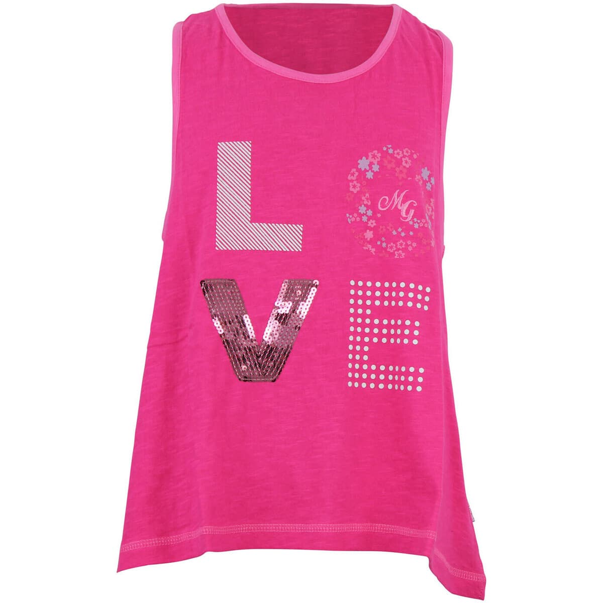 Girls' Sleeveless Tops Miss Girly White