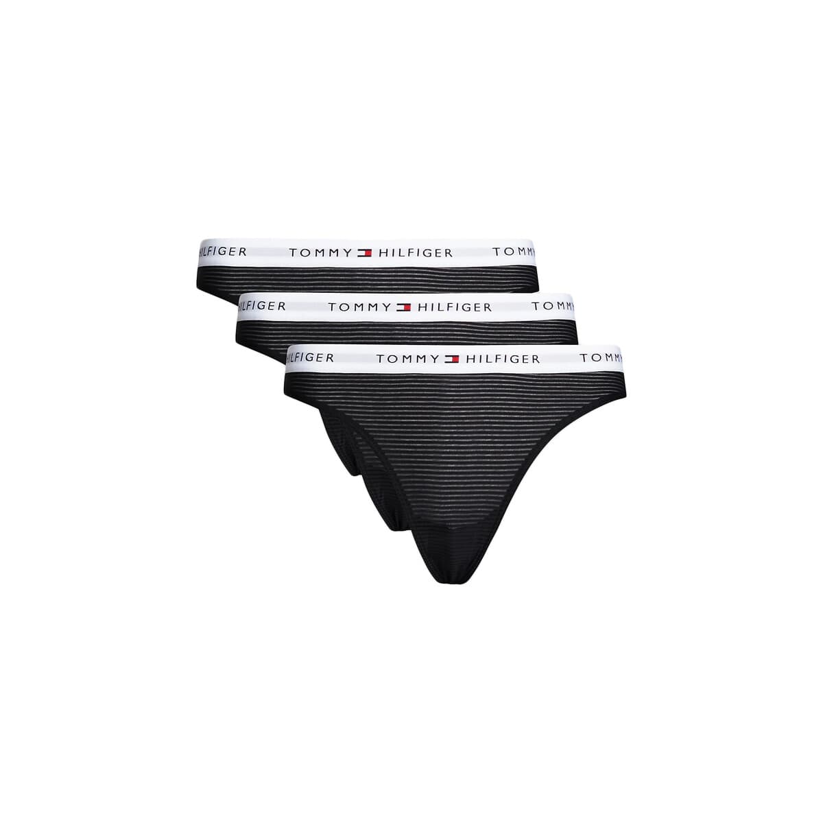 Waistband Logo 3 Pack Mesh Thong Women Tommy Hilfiger