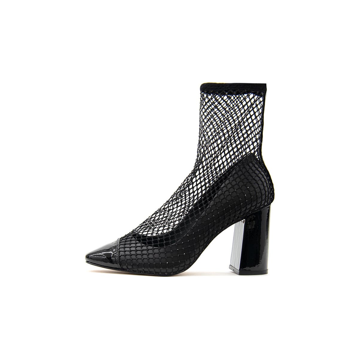 Γόβες Carrano E66973 LEATHER NET SOCK HIGH HEEL PUMPS WOMEN
