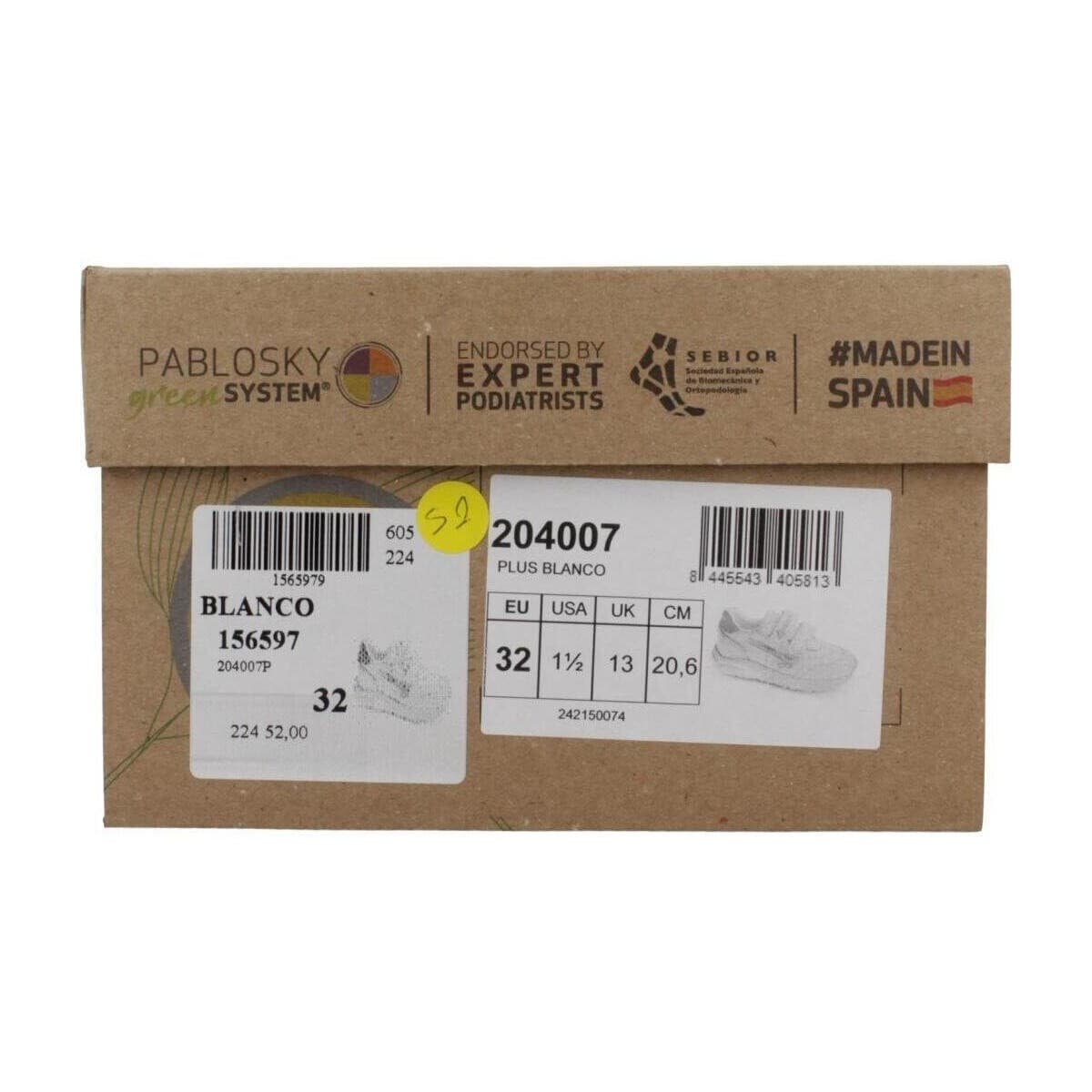 Girls' Sneakers Pablosky White