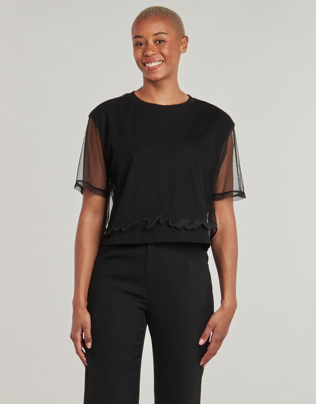 Women's T-Shirts Armani Exchange Black